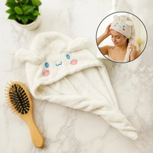 Soft Microfiber Cartoon Design Hair Drying Towel Wrap with Button Closure (1 Pc) - Justgrabit Inc.