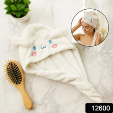 Soft Microfiber Cartoon Design Hair Drying Towel Wrap with Button Closure (1 Pc) - Justgrabit Inc.