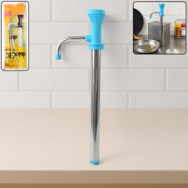 Supermom Manual Stainless Steel Oil Pump Dispenser (1 Pc) - justgrabit.in | Just Grab It