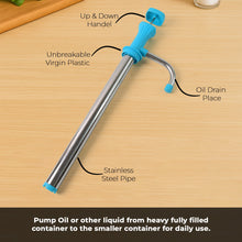 Supermom Manual Stainless Steel Oil Pump Dispenser (1 Pc) - justgrabit.in | Just Grab It