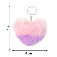 Soft Plush Cute Heart Keychain - 1 Pc - justgrabit.in | Just Grab It