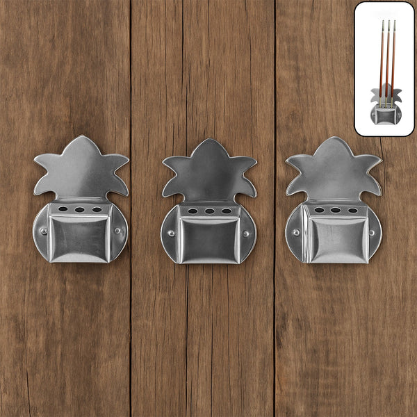 Wall - Mount Metal Incense Stick Holders (3 Pc) - justgrabit.in | Just Grab It
