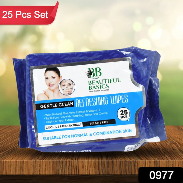 Refreshing Wet Wipes for Face | Facial Cleansing | Refreshing & Skin Hydration| Soothing for skin | pH Balance & Alcohol Free | Nourishing with Fruit extract | 25 Wipes - Justgrabit Inc.