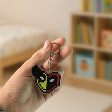 Pixel Style Acrylic Cartoon Keychain with Funky Design (1 Pc) - justgrabit.in | Just Grab It