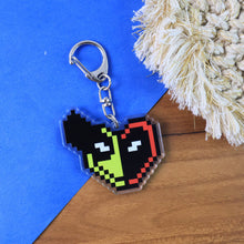 Pixel Style Acrylic Cartoon Keychain with Funky Design (1 Pc) - justgrabit.in | Just Grab It