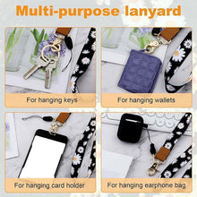 Floral Print Neck Lanyard Strap with Clip Hook & Mobile String (1 Pc) - justgrabit.in | Just Grab It