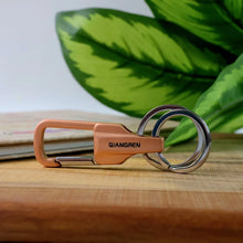 Premium Metal Keychain Carabiner Clip Hook with Dual Key Rings (1 Pc) - justgrabit.in | Just Grab It