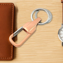Premium Metal Keychain Carabiner Clip Hook with Dual Key Rings (1 Pc) - justgrabit.in | Just Grab It