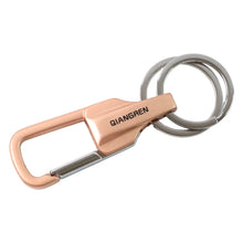 Premium Metal Keychain Carabiner Clip Hook with Dual Key Rings (1 Pc) - justgrabit.in | Just Grab It