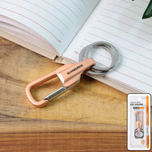 Premium Metal Keychain Carabiner Clip Hook with Dual Key Rings (1 Pc) - justgrabit.in | Just Grab It