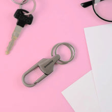 Premium Metal Keychain Carabiner Clip Hook with Dual Key Rings (1 Pc) - justgrabit.in | Just Grab It