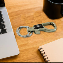 Premium Metal Keychain Carabiner Clip Hook with Dual Key Rings (1 Pc) - justgrabit.in | Just Grab It