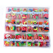 Kids Hair Bands, Rubber Bands & Cute Hair Clips in Storage Box (Mix Design / 1 Set) - Justgrabit Inc.