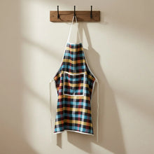 Cotton Checkered Kitchen Apron with Front Pocket (1 Pc) - justgrabit.in | Just Grab It