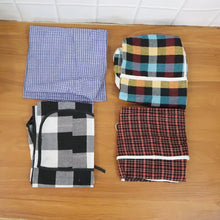 Cotton Checkered Kitchen Apron with Front Pocket (1 Pc) - justgrabit.in | Just Grab It