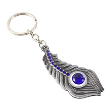 Elegant Metal Peacock Feather Keychain (1 Pc) - justgrabit.in | Just Grab It