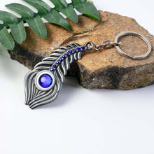 Elegant Metal Peacock Feather Keychain (1 Pc) - justgrabit.in | Just Grab It