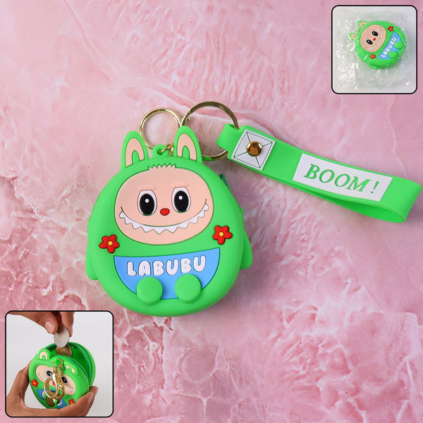 Cute Cartoon Character Coin Pouch with Keychain & Wrist Strap - justgrabit.in | Just Grab It