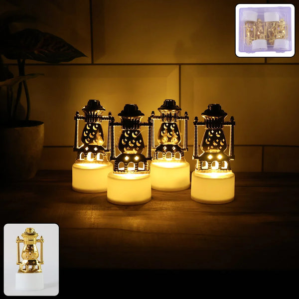 Mini Lantern - Style Flameless LED Tealights - (4 Pc) - justgrabit.in | Just Grab It