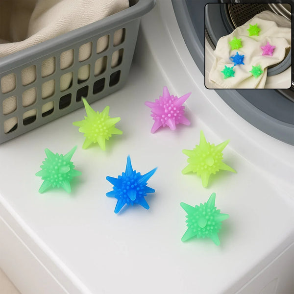 Washing Machine Laundry Reusable Soft Spiky Balls (6 Pc) - Justgrabit Inc.