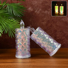 Decorative LED Candle Lights with Holographic Finish (2 Pc / Set) - Justgrabit Inc.