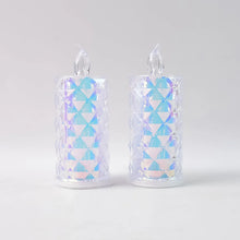 Decorative LED Candle Lights with Holographic Finish (2 Pc / Set) - Justgrabit Inc.
