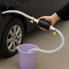 Fuel Transfer Pump Hose with Hand Pump and 2 Hose Clamps - Justgrabit Inc.
