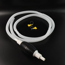 Fuel Transfer Pump Hose with Hand Pump and 2 Hose Clamps - Justgrabit Inc.