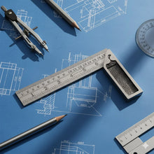 Heavy - Duty Metal Try Square Ruler Set (2 Pc) - justgrabit.in | Just Grab It