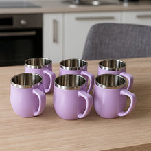 Apex Chit - Chat Double Wall Stainless Steel Mug Set (6Pc/200ml) Approx - justgrabit.in | Just Grab It