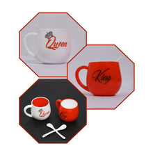 King & Queen Printed Couple Matching Coffee / Tea Plastic Coffee Mug (300ml Set of 2) - justgrabit.in | Just Grab It