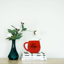 King & Queen Printed Couple Matching Coffee / Tea Plastic Coffee Mug (300ml Set of 2) - justgrabit.in | Just Grab It