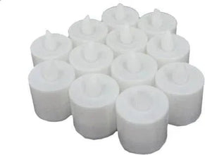Festival Decorative - LED Tealight Candles | Battery Operated Candle Ideal for Party, Wedding, Birthday, Gifts, Diwali (12pc) (White) - justgrabit.in | Just Grab It