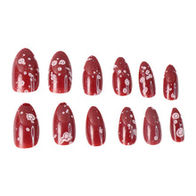 Premium Burgundy Artificial Nai fake nails - (Mix Design / 1 Set) - justgrabit.in | Just Grab It