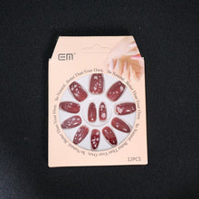 Premium Burgundy Artificial Nai fake nails - (Mix Design / 1 Set) - justgrabit.in | Just Grab It