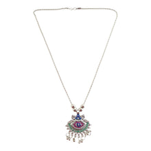 Elegant Traditional Oxidised Temple Motif Long Necklace (1 Pc) - justgrabit.in | Just Grab It