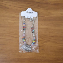 Premium Multicolor Beaded Oxidised Necklace (1 Pc Set) - justgrabit.in | Just Grab It