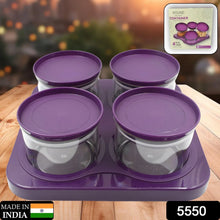 Airtight Plastic 4 Pc Storage Container Set, With Tray Dry Fruit Plastic Storage Container Tray Set With Lid & Serving Tray For Kitchen - Justgrabit Inc.