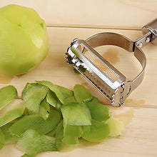 Heavy Duty 2 - in - 1 Multipurpose Stainless Steel Vegetable Peeler and Julienne Cutter - justgrabit.in | Just Grab It