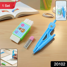 Premium Kids Plastic Drawing Compass Geometry Set (1 Set) - justgrabit.in | Just Grab It