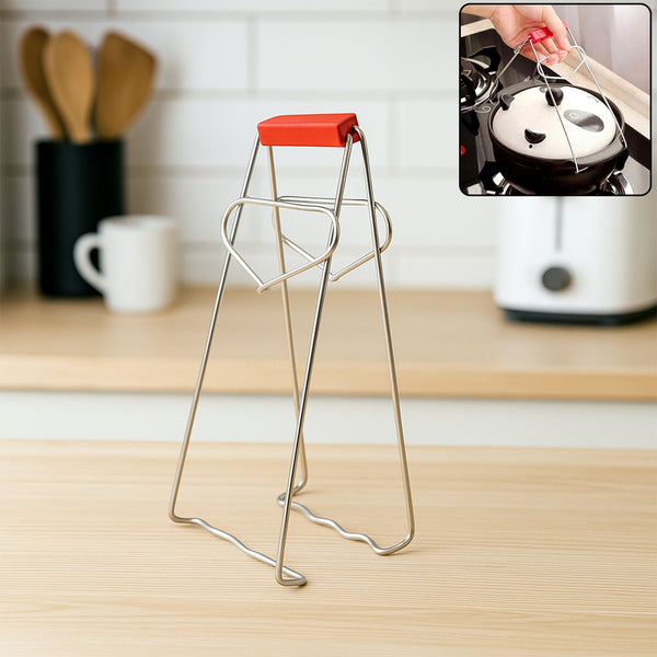 Heavy - Duty Stainless Steel Kitchen Dish Plate Bowl Vessel Gripper Tong (1 Pc) - justgrabit.in | Just Grab It