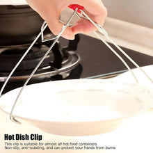 Heavy - Duty Stainless Steel Kitchen Dish Plate Bowl Vessel Gripper Tong (1 Pc) - justgrabit.in | Just Grab It
