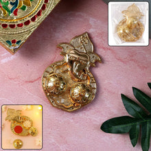 Traditional Golden Lord Ganesha Kumkum Dish (1 Pc) - justgrabit.in | Just Grab It