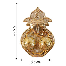Traditional Golden Lord Ganesha Kumkum Dish (1 Pc) - justgrabit.in | Just Grab It