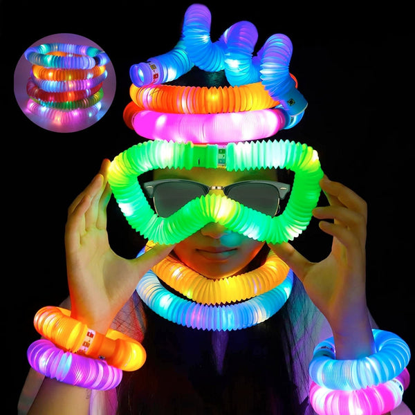 Colourful Tubes Sensory Toys Stretch Fidget Tube Toys Pull Tubes Fidget Toys - justgrabit.in | Just Grab It