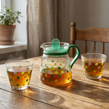 Elegant Glass Tea Pot with Matching Cups Set (1 Set) - justgrabit.in | Just Grab It