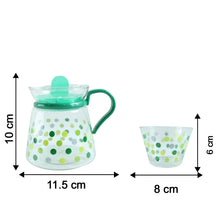 Elegant Glass Tea Pot with Matching Cups Set (1 Set) - justgrabit.in | Just Grab It