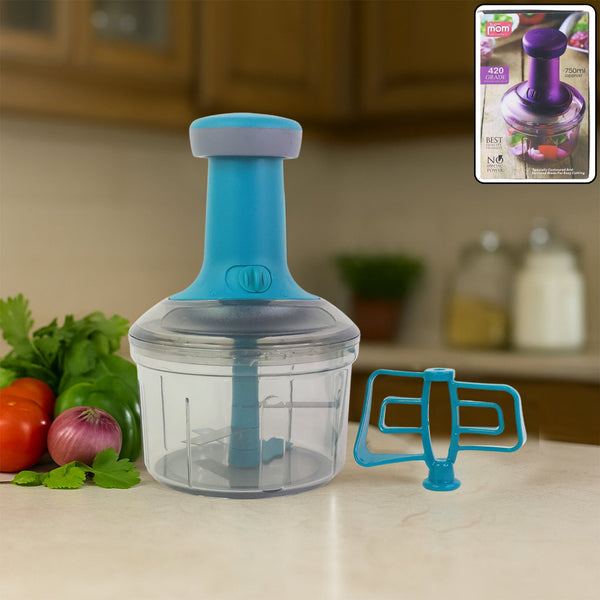 Supermom Premium Manual Push Chopper and Vegetable Cutter (750ml / 1 Pc) - justgrabit.in | Just Grab It