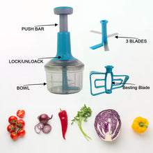 Supermom Premium Manual Push Chopper and Vegetable Cutter (750ml / 1 Pc) - justgrabit.in | Just Grab It