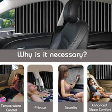 Curtain For Car Window Heat Sunshade Protection (4 Pcs With Curtain Hook Adhesive Tap Set) - Justgrabit Inc.